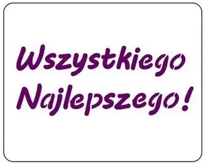 Immagine prodotto di Szablon zmywalny Wszystkiego Najlepszego 12x15cm - Galeria Hobby