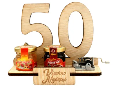 Obrázek produktu pro Dárkový stojan 50 let s flašinetem
