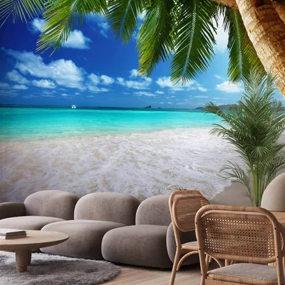 Produktbild von Selbstklebende Folie Fototapete - Tropical island 343x245 cm Landschaften 101103-3