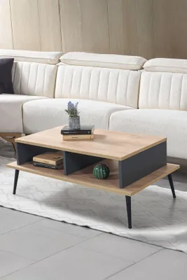 Obrázok produktu pre Skye Decor, Kvalitný konferenčný stolík (3 časti) – dub sýto modrej farby, 100 cm | 100% melamín