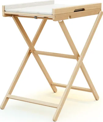 Immagine prodotto di WEBABY - Fasciatoio pieghevole PALA legno - Faggio verni - 58 x 78 x 91 cm - Dimensioni piegate (L x L x H): 58 x 11,5 x 111,5 cm | Materasso in PVC incluso