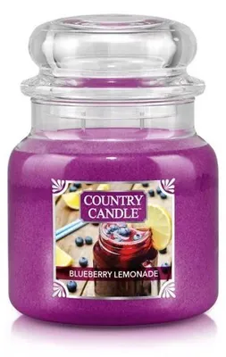 Productafbeelding van Country Candle Blueberry Lemonade geurkaars, medium, met 2 lonten (453 g)