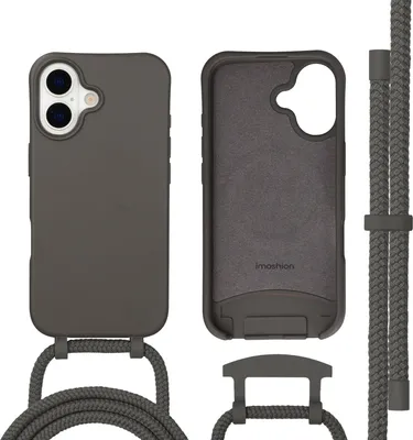 Zdjęcie produktu dla imoshion Kolorowa tylna obudowa z odpinanym sznurkiem z MagSafe do Apple iPhone 17 – Black Coffee