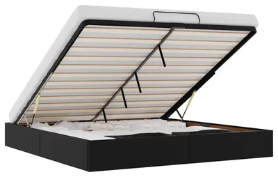 Obrázok produktu pre vidaXL Osmanská posteľ bez matraca čierna 200x200 cm Imitácia kože