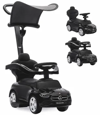 Produktbild von 3-in-1 Rutschauto mit Schiebstange Mercedes-Benz Schwarz