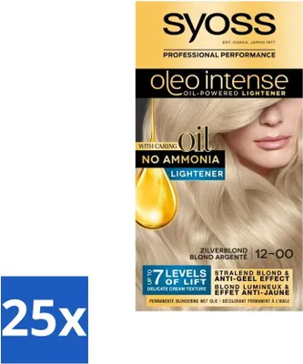 Immagine prodotto di SYOSS - Oleo Intense 12-00 - Colorazione per capelli - Colorazione permanente - Biondo platino - Colore di lunga durata - Confezione - 25 pezzi