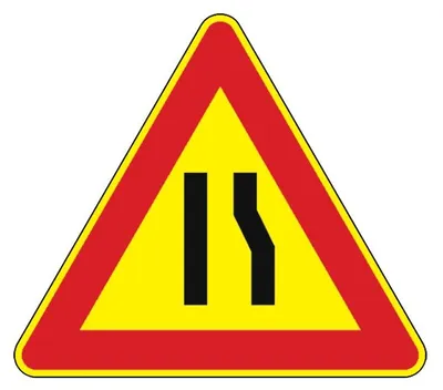 Image de Panneau de chantier FIG.386 « Rétrécissement asymétrique à droite » 90 cm