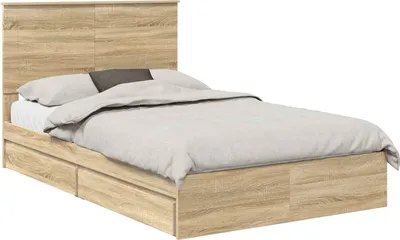 Immagine prodotto di vidaXL Letto contenitore rovere Sonoma 120 x 200 cm materiale a base di legno