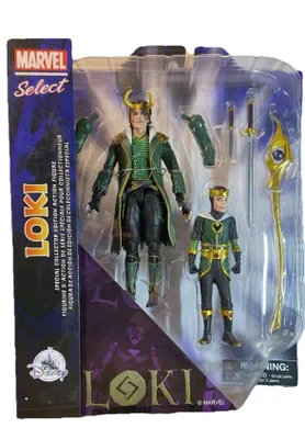 Immagine prodotto di Set Marvel Select Loki Edizione da collezione speciale, con Loki bambino, nuovo e nella confezione originale, 18 cm