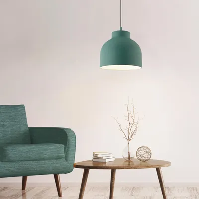 Produktbild von Hängelampe, kürzbar, 120cm Höhe, Ø 32cm, E27, max. 60W, Metall, türkis