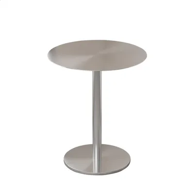 Produktbild von Gastronomiemöbel Edelstahl Bar Cafe Gewerblicher Tisch Bistrotisch runder Tisch 70x75cm 【BXG-BY70】