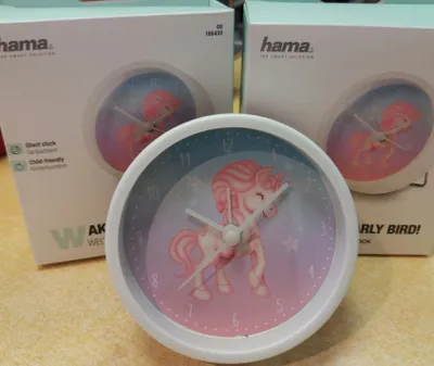 Obrázek produktu pro Hama Magical Unicorn, Mechanick budk, Kulat, Re, Tyrkysov, Bl, 12h, Analog, Baterie