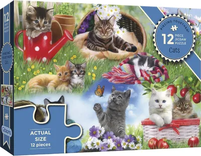Image de Puzzle GIBSONS Nous assemblons : Chats 12 pièces