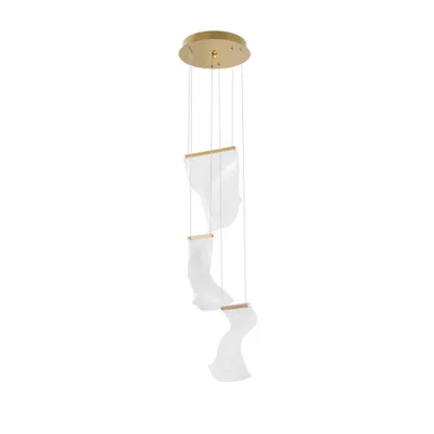 Obrázek produktu pro Nova Luce SIDERNO LED závěsné světlo zlaté 16W teplá bílá 150x28cm 9054441