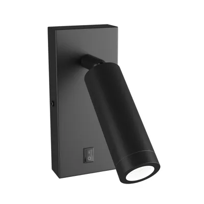 Produktbild von Spectrum LED Wandleuchte Madara Slim GU10 MR11 schwarz Bettleuchte mit Schalter einstellbar
