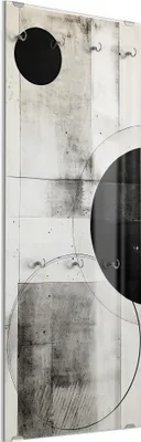 Produktbild von DEQORI Kleiderhaken aus Glas 50x125 cm 'Sphärische Balance' Wand Garderobe Paneel Haken
