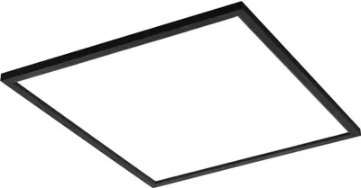 A square LED panel light with a black frame against a white background.