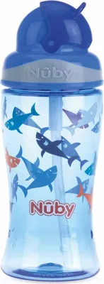 Produktbild von Nuby-Becher aus blauem Tritan Flip-it