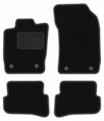 Image de Tapis de sol en moquette pour Audi A1 8X 2010- (à hayon) – jeu 4 pièces, noirs, sur mesure – Wielganizator LUX