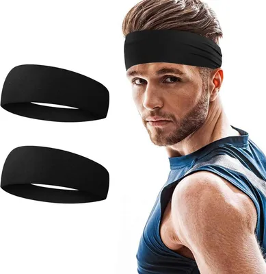 Produktbild von Sport Stirnbänder Set Damen Herren 4 Stück Anti-Rutsch dünn Elastisch