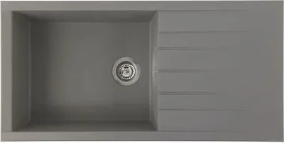 Obrázok produktu pre Vstavaná umývačka CUBE, SMC šedý betón, 1 drez, 100 x 50 cm, manuálna odtoková súprava, bez otvorov