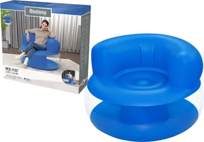 Image de Chaise bleue gonflable 112 x 112 x 70 cm Bestway 75138