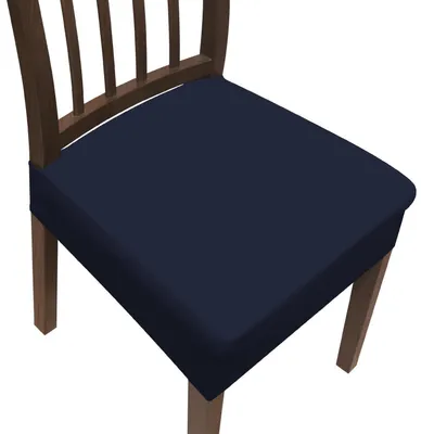 Immagine prodotto di Coprisedie elasticizzati, colore blu navy, per sala da pranzo, ufficio, poltrone, set da 4