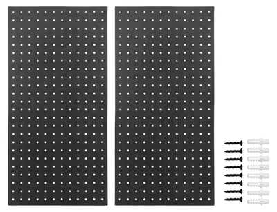 Obrázek produktu pro 2 kusy kovových nástěnných panelů, 61 x 30,5 cm, modulární ocelový organizér na nářadí pro garáž, pracovní stůl, dílnu
