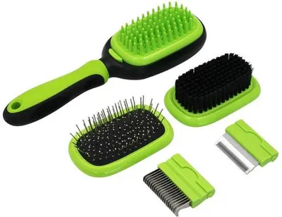 Produktbild von Professionelle 5 in 1 Tierborstel - Für Hund und Katze - Zweischneidig