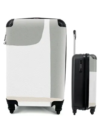 Produktbild von MuchoWow® Koffer Handgepäck Trolley Rollkoffer Kleine Reisekoffer mit 4 Rollen - Abstrakt - Minimalismus - Design - Cabin Size < 55x40x23 cm & 55x40x20 cm - Fotokoffer - Kabinenkoffer - Boardgepäck - Reise-Box - Reisekoffer - Reisegepäck - Koffer mit Bild - Trolley für Kinder