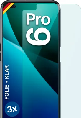 Produktbild von moex® 3x Schutzfolie kompatibel mit Realme 6 Pro - Displayschutzfolie dünn Folie, Klar