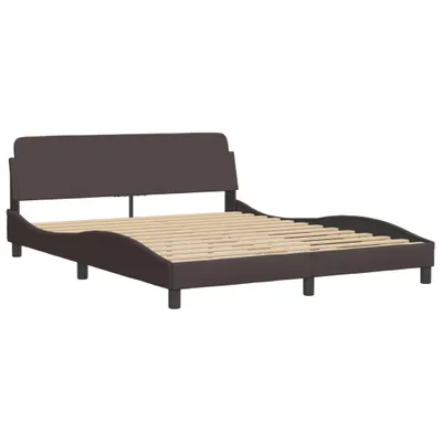 Produktbild von Bettgestell "Dover" Dunkelbraun 160x200 cm Stoff