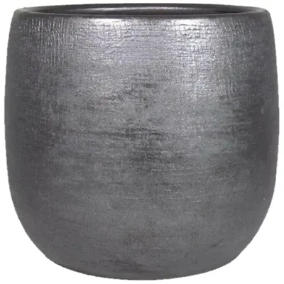 Produktbild von Floran Pflanztopf Mira - Keramik - schwarz - 29 x 27 cm