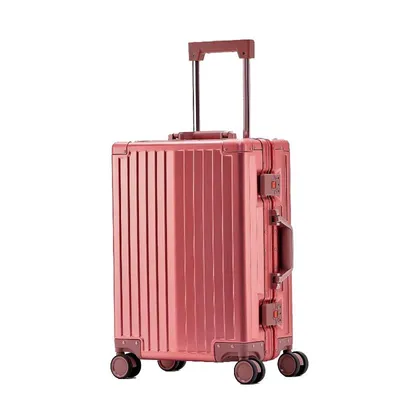 Produktbild von Aluminium Reisekoffer rose-gold 77 cm groß Trolley Hartschalen-Koffer bei Bowatex
