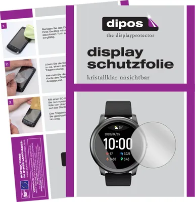 Produktbild von 2x Schutzfolie für Xiaomi Haylou Solar klar Displayschutzfolie Folie Display Schutz dipos