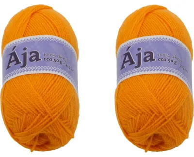 Immagine prodotto di SET 2 pezzi - Filato ÁJA - 50 g, 217 m - Arancione