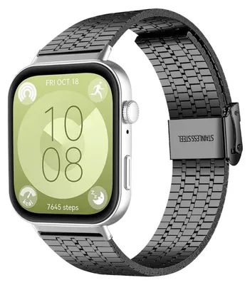 Obrázek produktu pro Náramek k chytrým hodinkám z nerezové oceli pro Huawei Watch Fit 5 4 / Fit 5 4 Pro / 3, černý