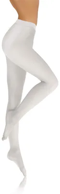 Imagen del producto de Medias para mujer, opacas, de microfibra, 70 den, color blanco, talla XL