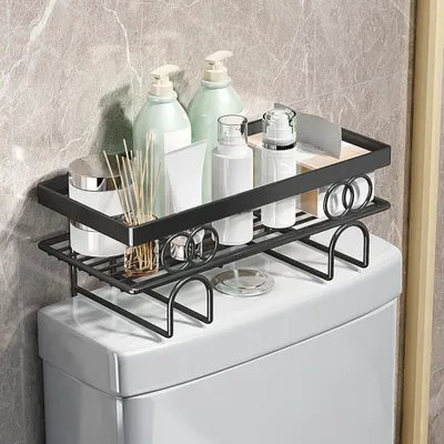 Produktbild von Toilettenregal Badregal š¹berbauregal Metall Schwarz