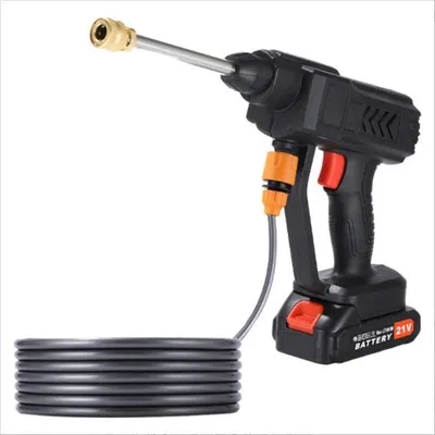 Produktbild von 200 Bar Akku Hochdruckreiniger mit 2 Akkus, Kabelloser Power Washer mit Sprühpistole, 6-in-1 Düsen, Schaumdüse & 5m Schlauch für Auto & Garten