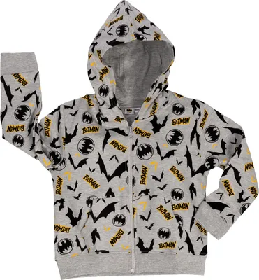 Produktbild von United Labels Batman Jungen Sweatjacke grau, Kinder Sweatshirt Jogger Kapuzenjacke (98/104)