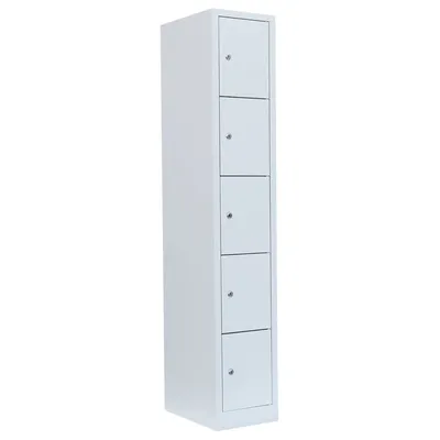 Produktbild von Schließfachschrank Wertfachschrank Fächerschrank Spind 5 Fächer Lichtgrau 520510