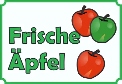 Produktbild von Verkaufsschild Schild Äpfel A0 Rückseite selbstklebend