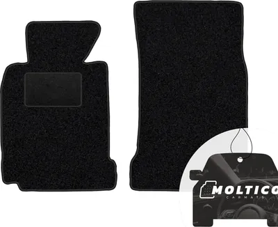 Immagine prodotto di moto-MOLTICO Tappetini anteriori per auto Velours Tappetini auto neri Set 2 pezzi adatto per BMW Serie 5 E60 E61 2003-2010