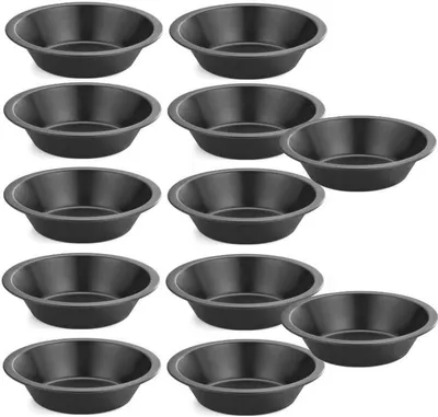 Produktbild von Mini-Tarteformen Kohlenstoffstahl, antihaftbeschichtet, mit abnehmbarem Boden, 10,2 cm, 12 Stück, zum Backen von Quiches und Kuchen