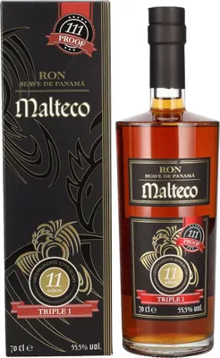 Produktbild von Ron Malteco 11 Años TRIPLE 1 55,5% Vol. 0,7l in Geschenkbox