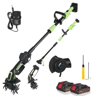 Obrázek produktu pro Elektrická kultivační fréza, 21 V – pracovní šířka 10 cm – pracovní hloubka 10 cm – lithium-iontová baterie