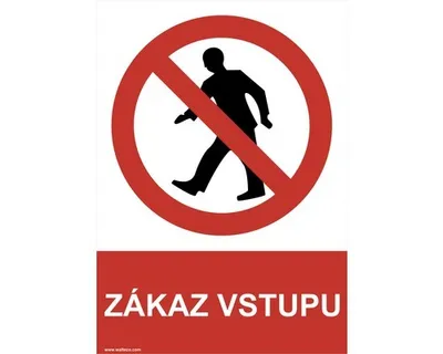 Obrázek produktu pro Walteco Zákaz vstupu 210x297mm, formát A4, samolepka Množství: 1 ks