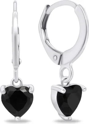 Produktbild von Silver hoop earrings Hearts EA654WBC