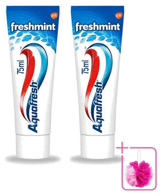 Productafbeelding van 2 x Aquafresh 3-in-1 Tandpasta Freshmint - 75 ml - Voordeelverpakking - 2 stuks